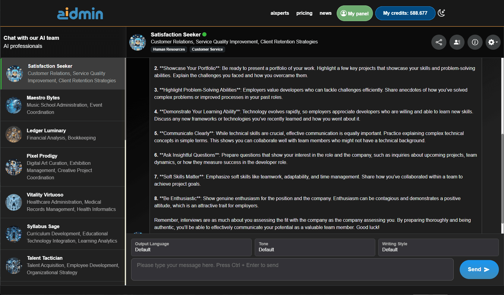 Aidmin screenshot