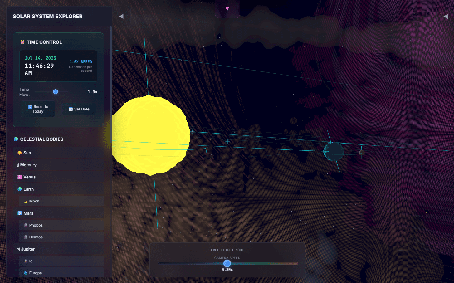 Solar System Simulation screenshot